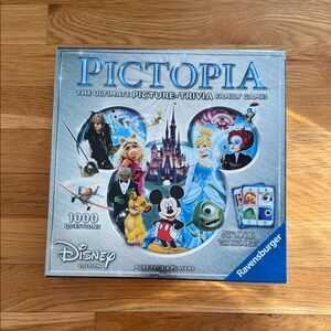 Ravensburger Disney Edition Pictopia Trivia Game - Silver and Blue